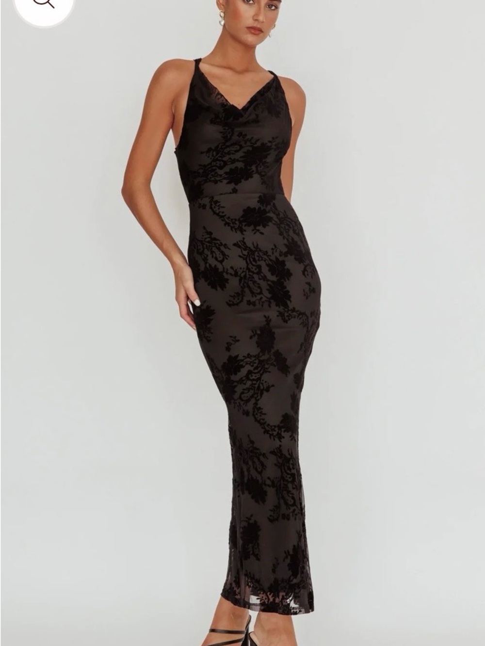 Black Floral lace Dress